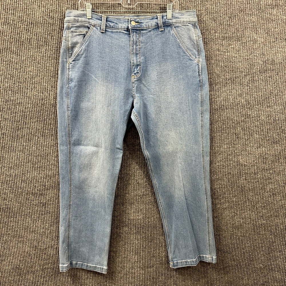 Ocean Coast Mens Straight Leg Jeans Size 36x30 Light Blue Denim High Rise